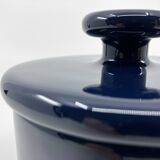 Midnight blue ceramic box/pot/tray • Sicart • Italy • Circa 60-70