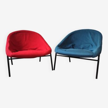 Suite de 2 fauteuils lounge vintage par Theo Ruth - Artifort