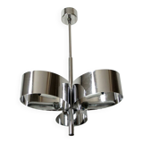 Amilux, 1970, lustre "space age" en inox chromé