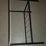 Glass and metal coffee table 1950