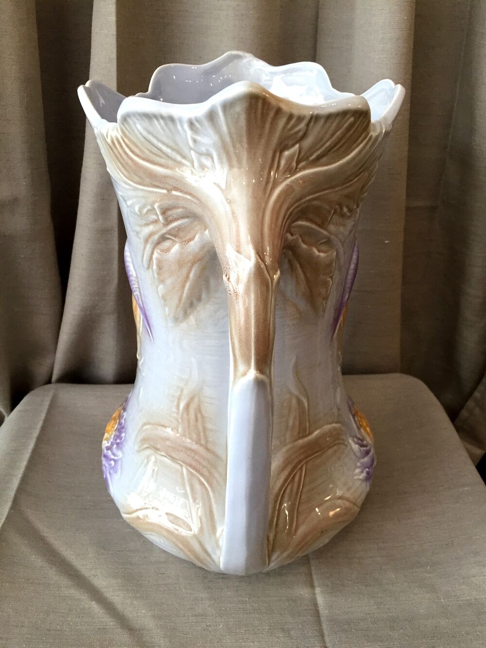 Slurry vase of salins les bains modele 7510 with a decor of kingfisher