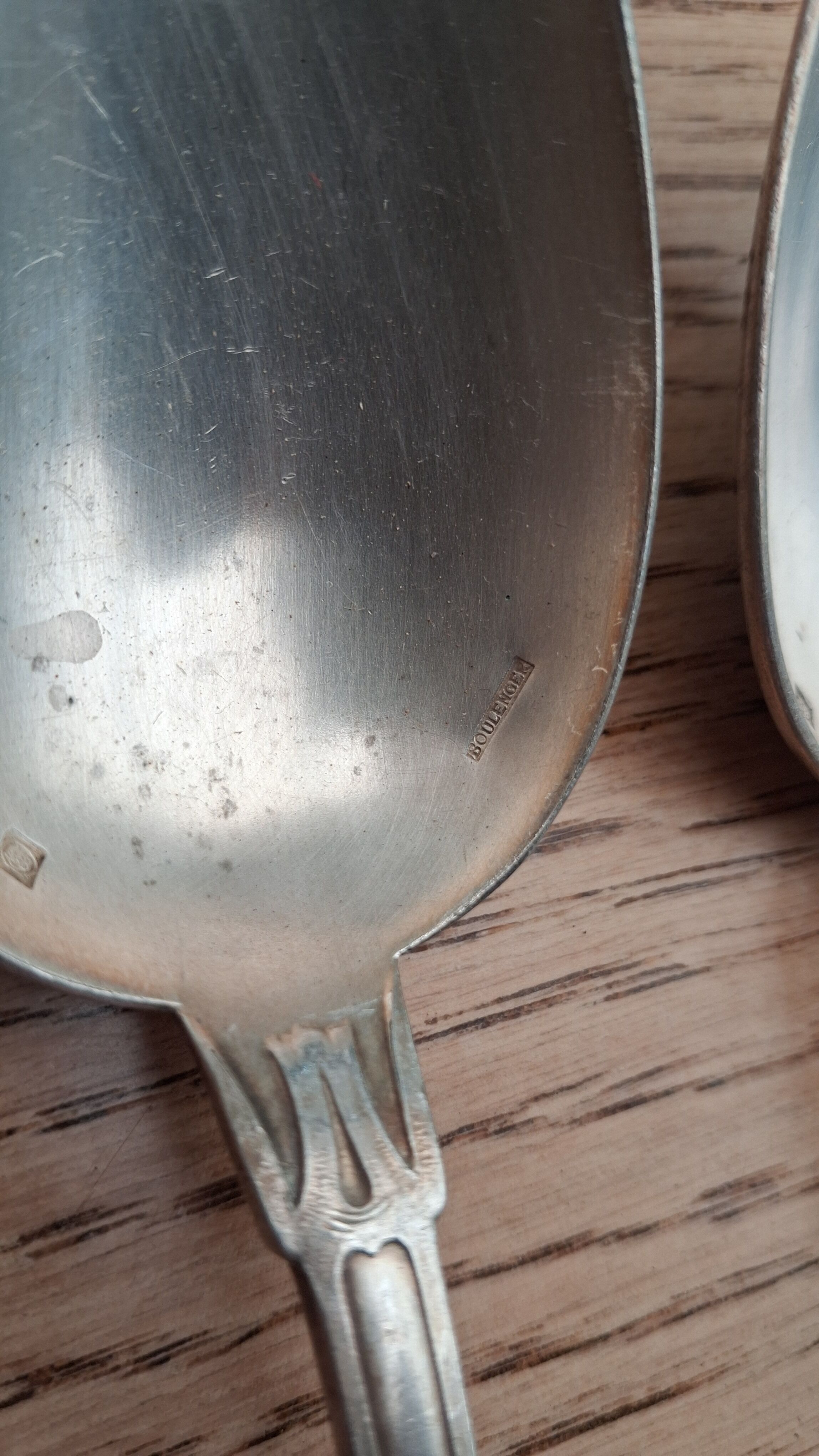 Large Art Nouveau Boulenger cocoa spoons