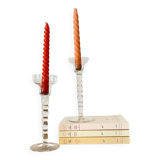 Glass candle holders