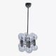Pair of Chrome Sputnik Chandeliers by Motoko Ishii for Staff 1970