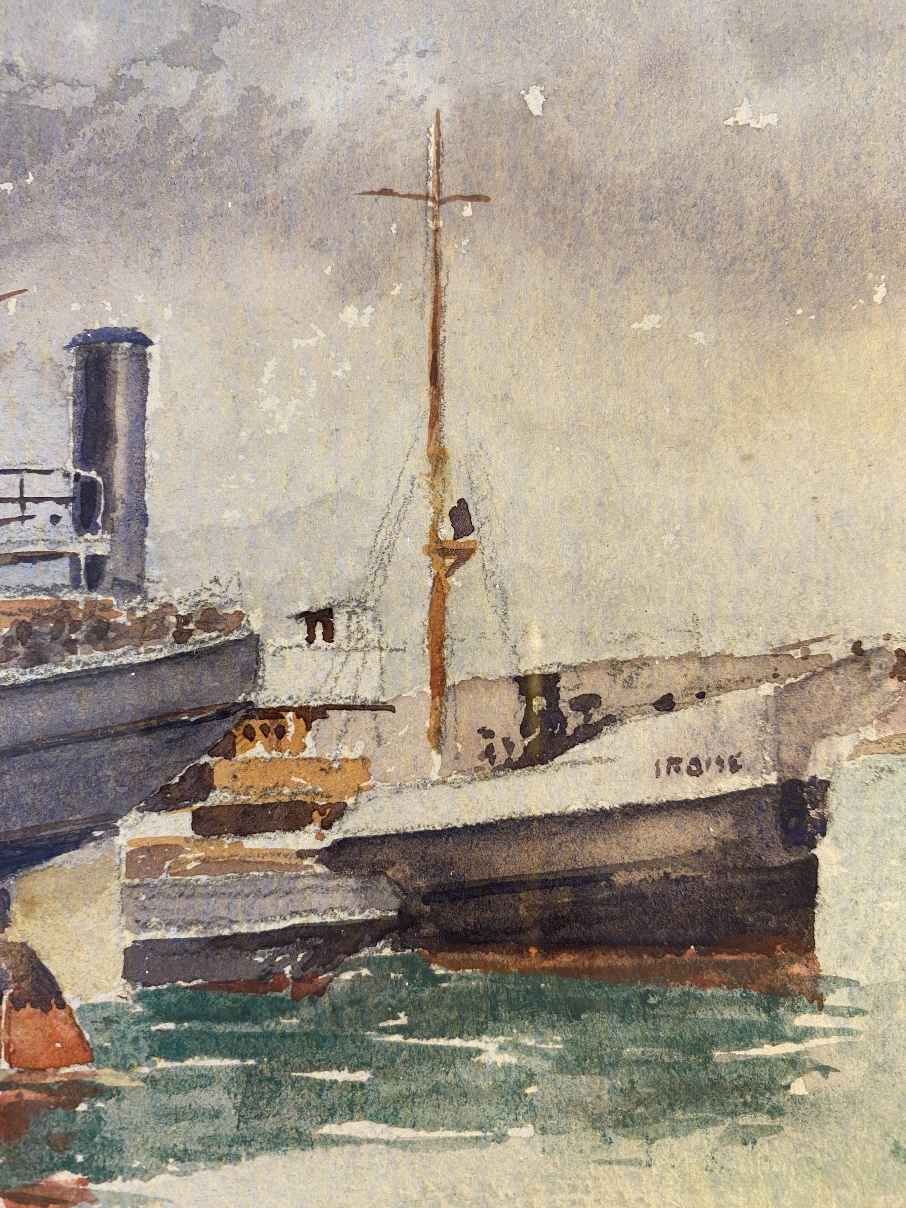 Old painting, Marine circa 1950/1960