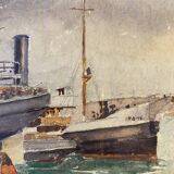 Tableau ancien, Marine vers 1950/1960