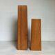 Paire de bougeoirs asymétriques scandinave en bois