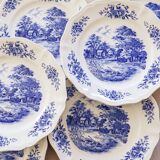 Set of 6 Romantic flat plates from Sarreguemines