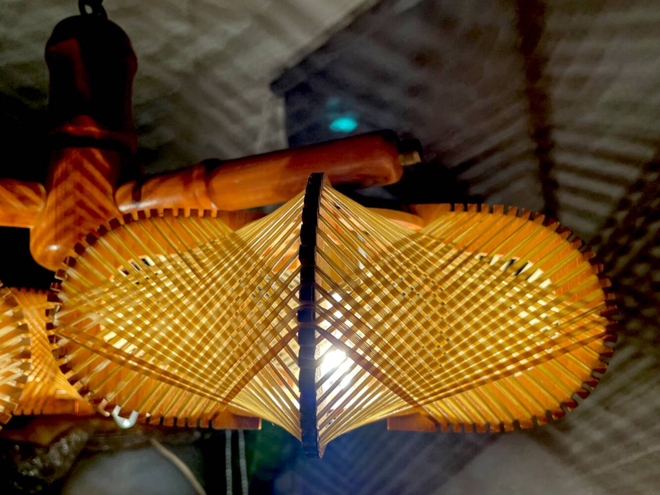 Rustic wooden chandelier