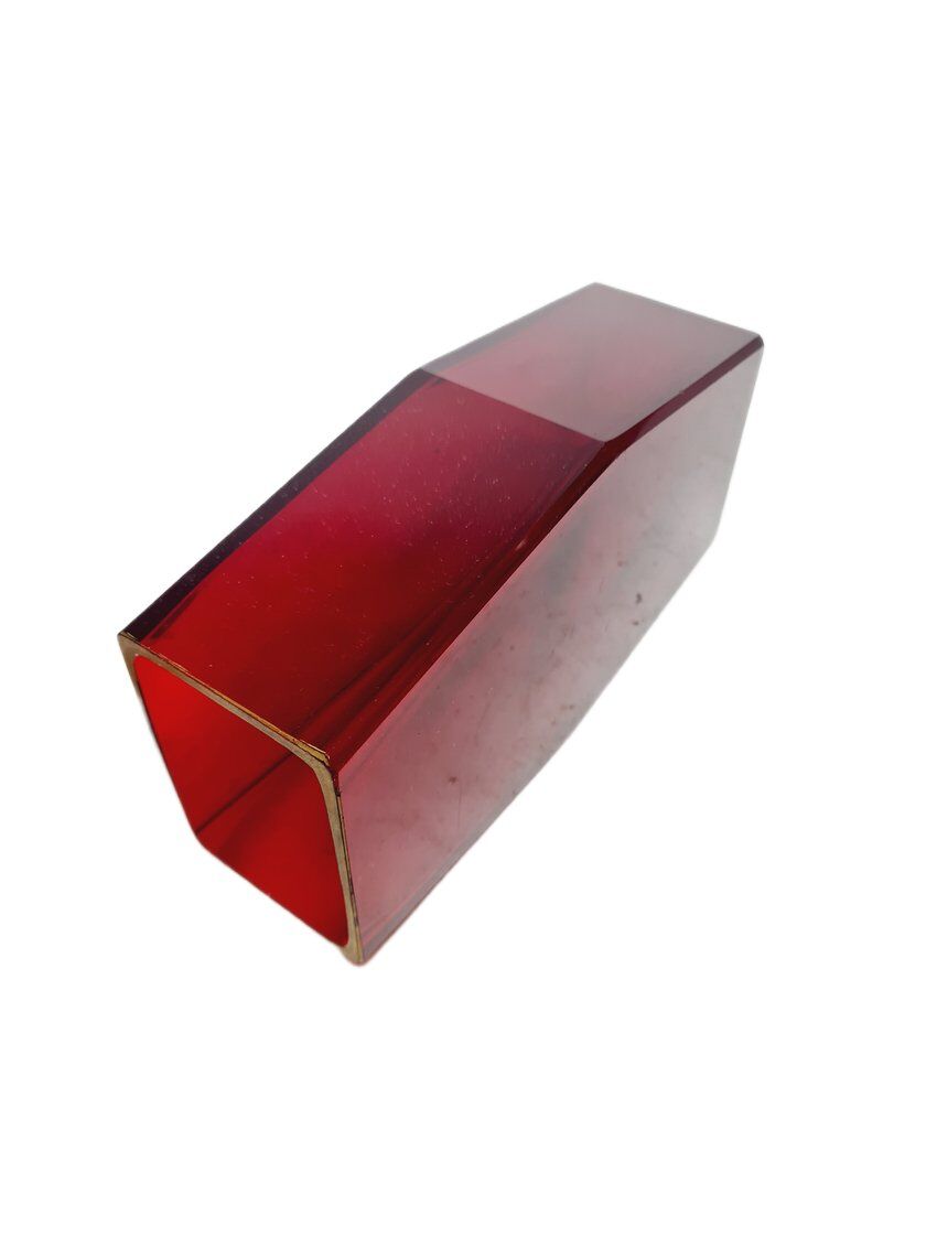 Art Deco glass vase by Joseph Hoffmann from Moser, Czechoslovakia, 1930s
