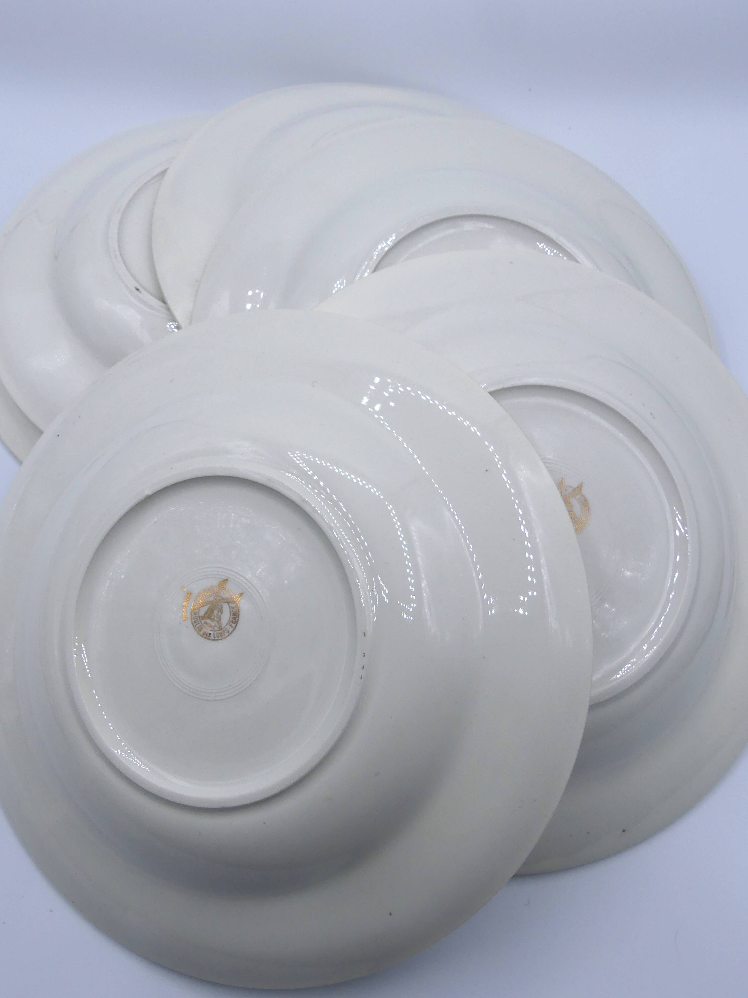 6 plates Moulin des Loups Imperia hollow