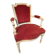 18th century Louis XVI red velvet cabriolet armchair