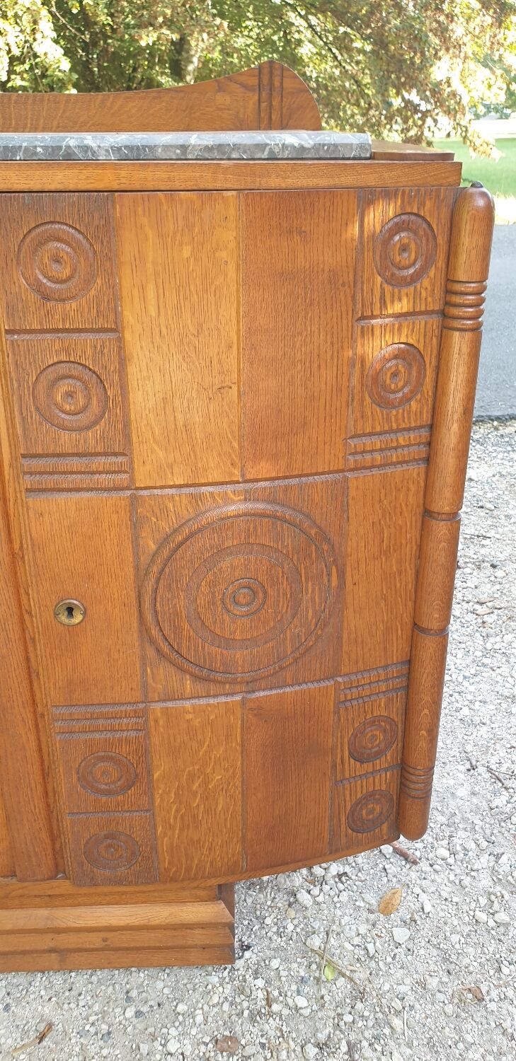 Oak art deco sideboard