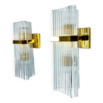 Paire d'appliques de la maison Sciolari pour Lightolier, Italie, 1970