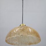 1970s Glass Pendant Light , Italy