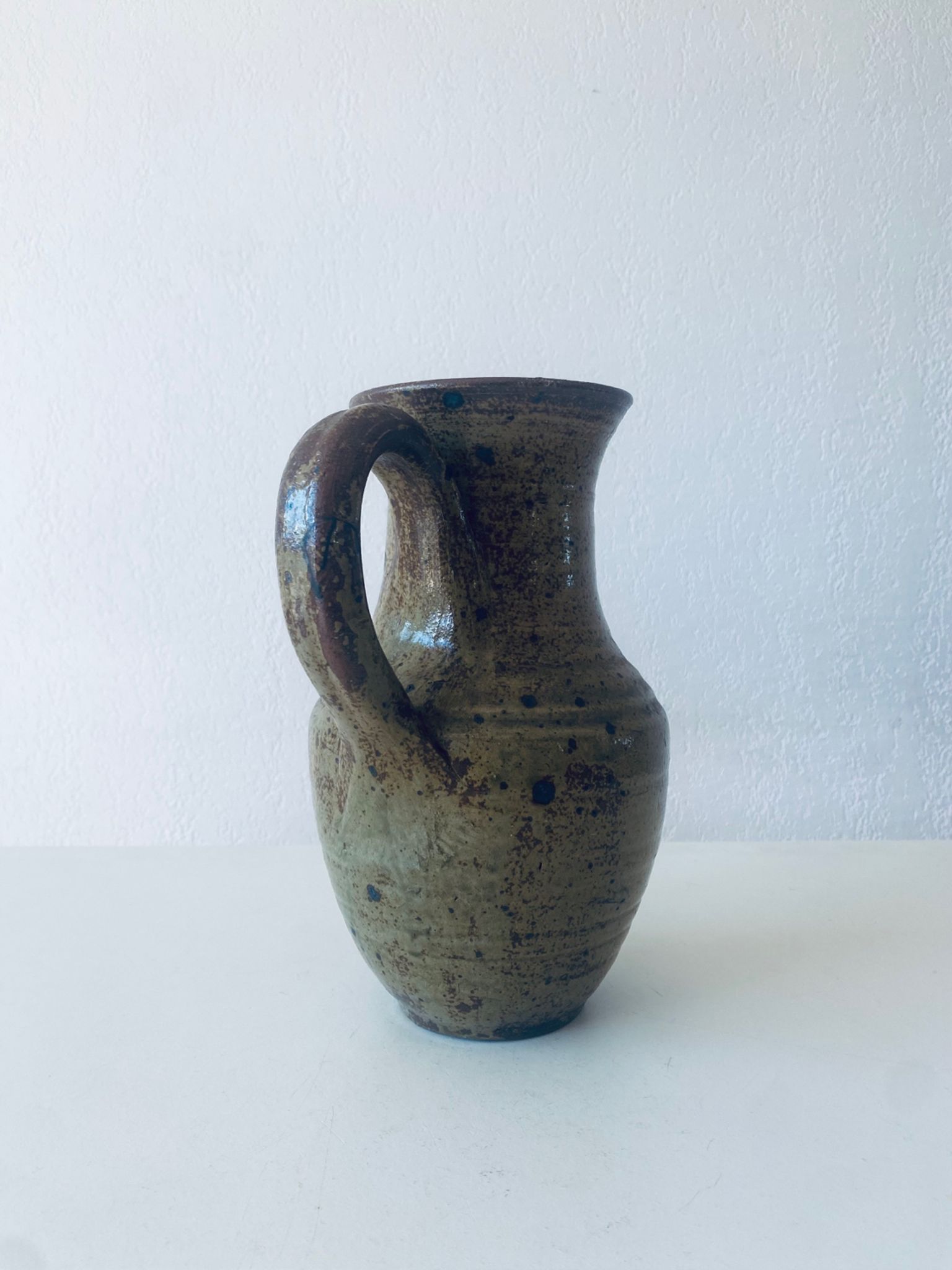 Large vintage pitcher in pyrite stoneware