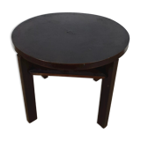 Art decò round black coffee table
