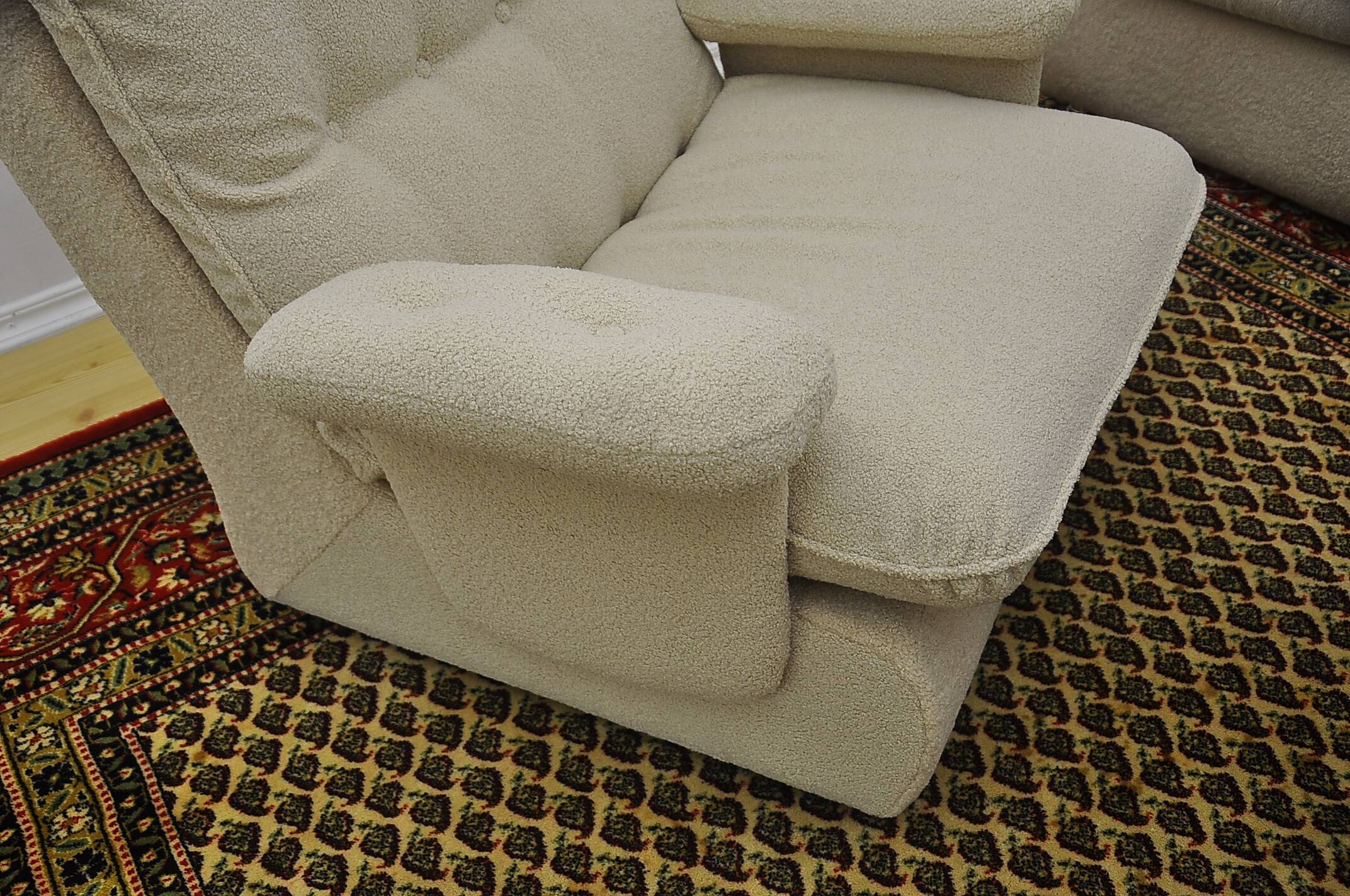 Canapé modulable boucle beige, 1970