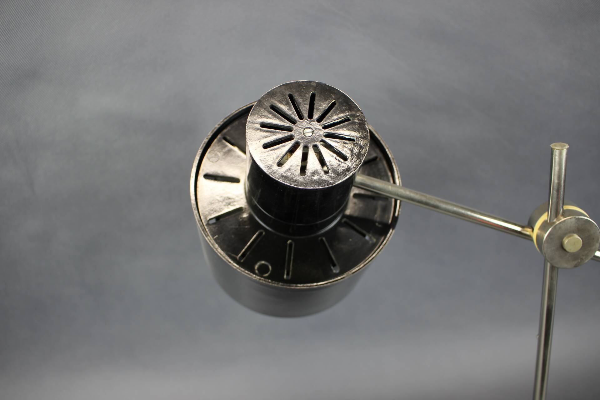 Mid-Century Adjustable Chrome and Bakelite Desk Lamp, Czechoslovakia, 1950s