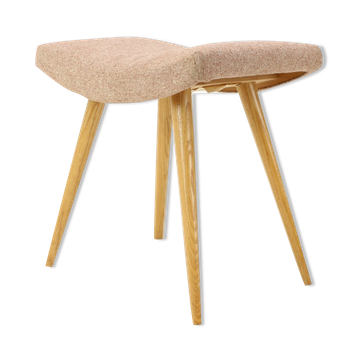 Tabouret en chêne des années 1980 Tchécoslovaquie