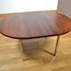 Table de repas en palissandre et chrome 1960