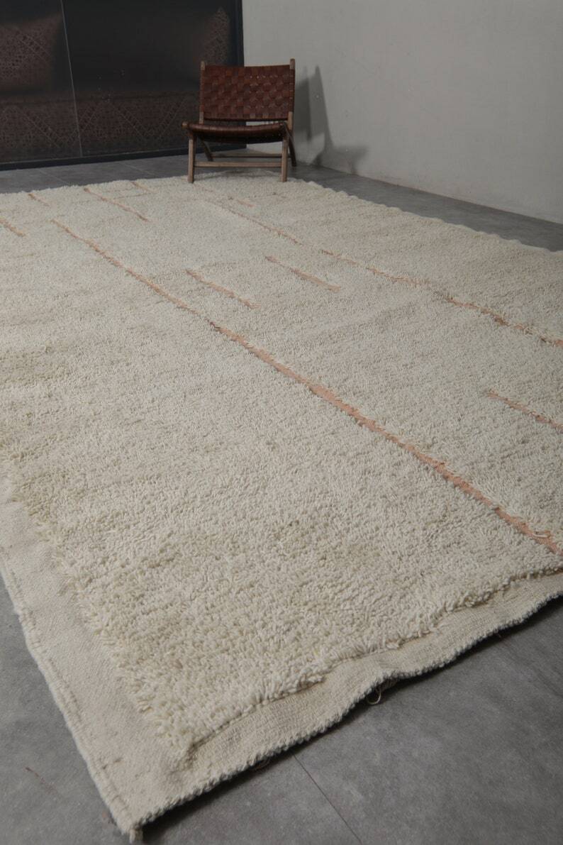 Moroccan ivory rug - Plain cream rug 150/250cm