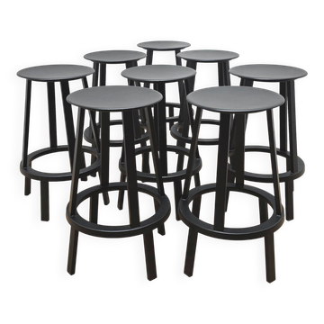 Set of 8 Revolver stools, Hay