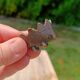 Vintage patinated metal hedgehog ashtrays – Greece