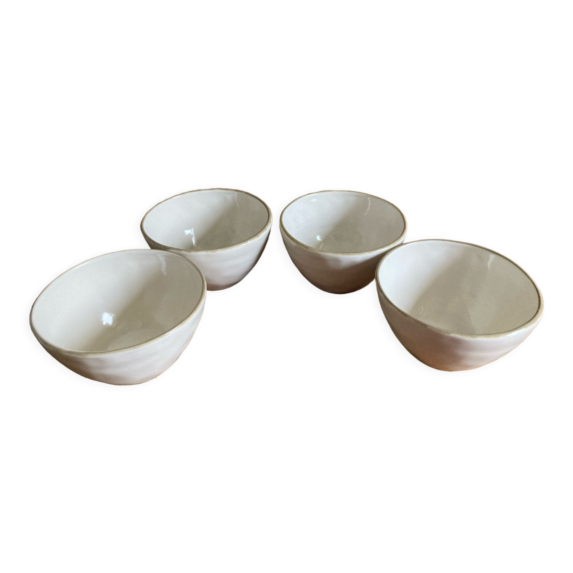 Set of four Maison du monde stoneware bowls