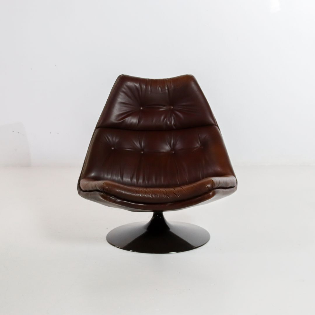 Leather F511 Lounge Chair by Geoffrey Harcourt for Artifort 1960s