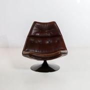 Leather F511 Lounge Chair by Geoffrey Harcourt for Artifort 1960s