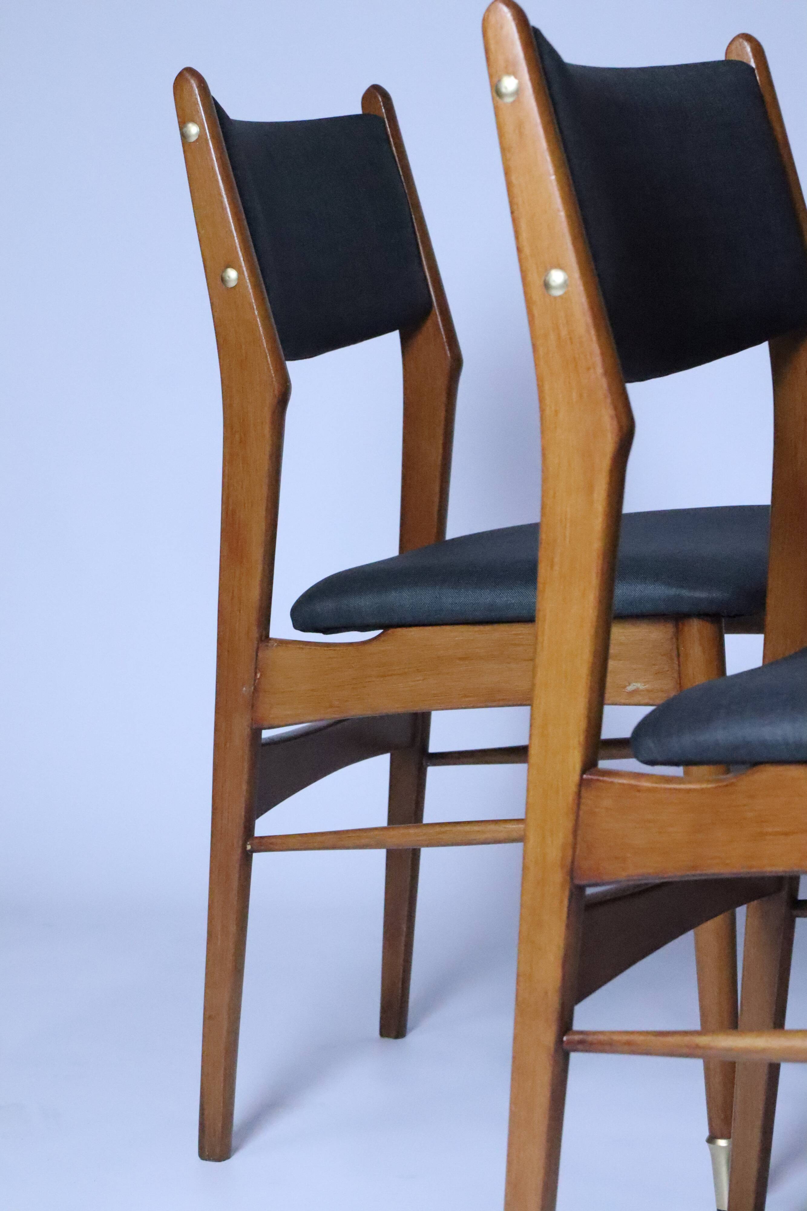 Lot de 6 chaises scandinaves pour salle à manger, tissu gris acier, facile d'entretien