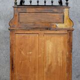 Curved "Boulle" display case from the Napoleon III period in blackened and gilded wood