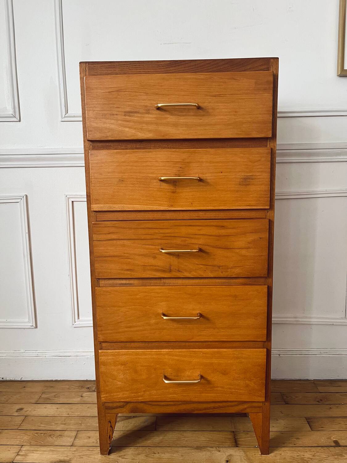 Chiffonnier en bois pieds compas