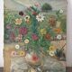 The cross bouquet, oil on canvas signed Maurice Bouillot 1947