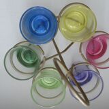 Liqueur glasses on vintage stand