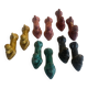 8 Knife holders "the poodles" Vallauris - Earthenware - 10x4cm