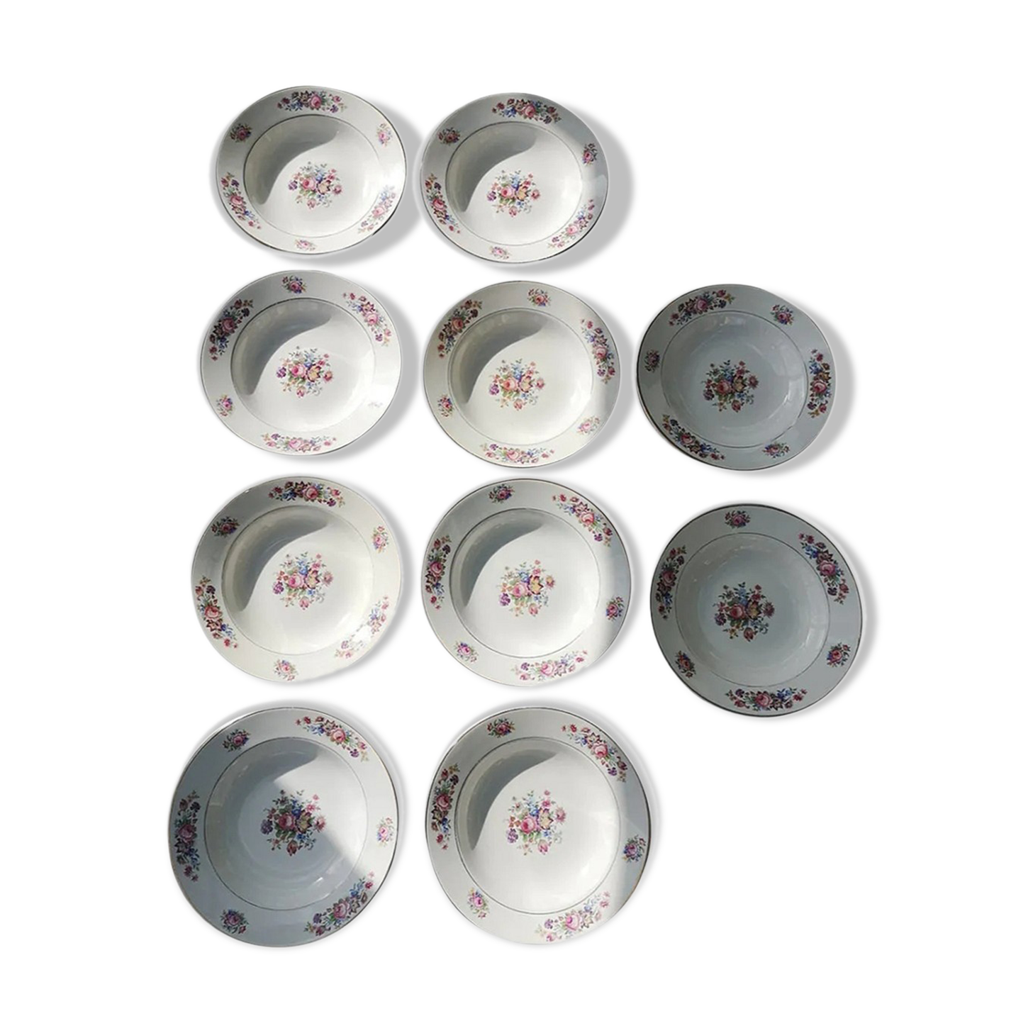 Serving 10 hollow plates from Sarreguemines