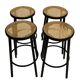 Set of four vintage bar stools - webbing Italian design