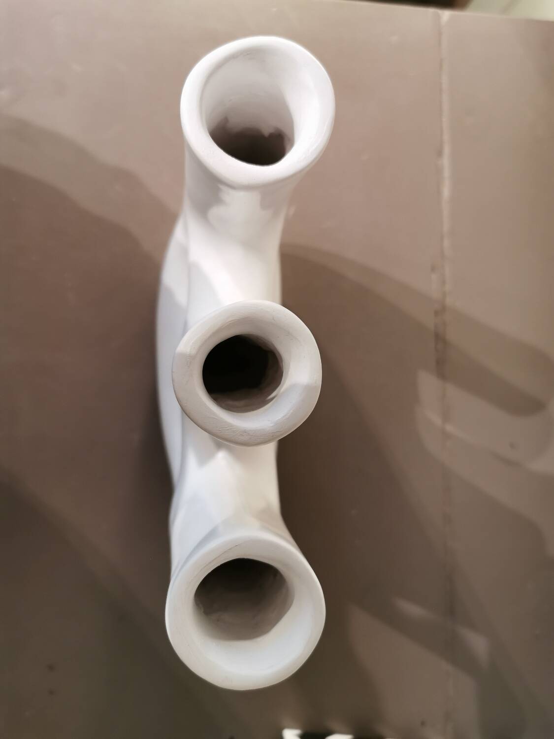 White Tadelakt Vase Morocco