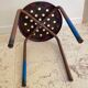 Tabouret industriel acier patiné vintage
