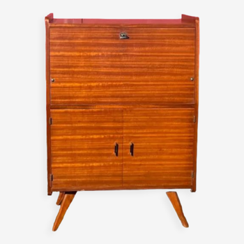 Secrétaire scandinave chêne pied compas