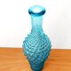 Diamond bottle in blue Empoli glass 1950