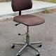 Chaise de bureau scandinave vintage pivotante 1980 daim marron
