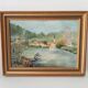 Old painting oil on canvas signed J.V.