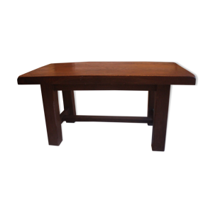 Table basse brutaliste bois massif