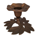 Bougeoir fleur en laiton