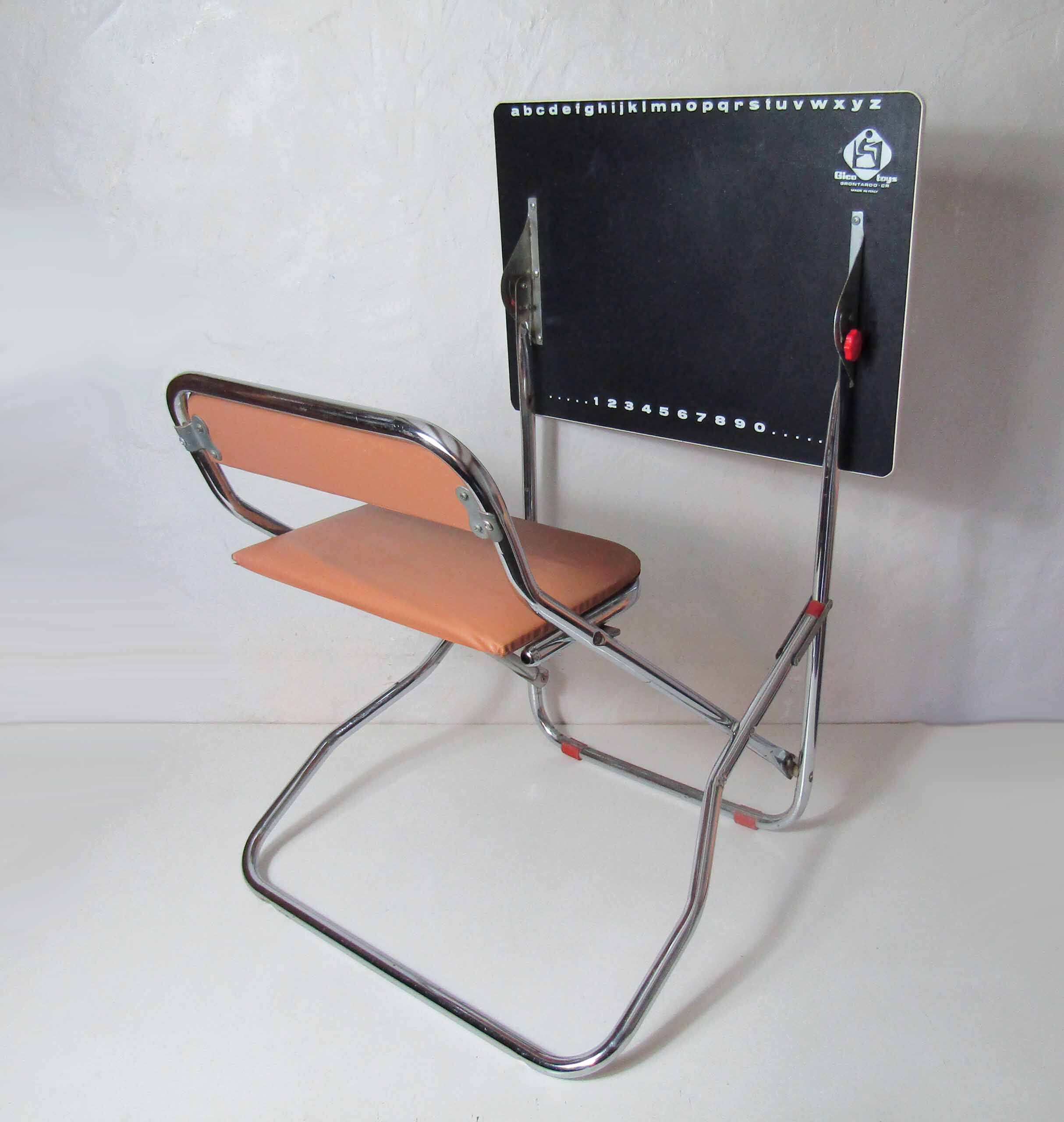 Former foldable gico desk for children chrome skai formica
