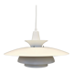 Classic danish designed hanging lamp from the 80s, in white lacquered metal