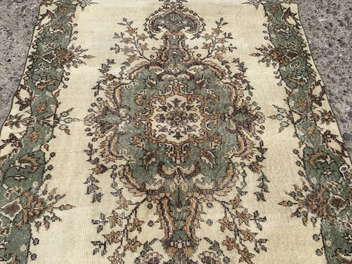 4x7 Handmade area rug - rugs for bedroom